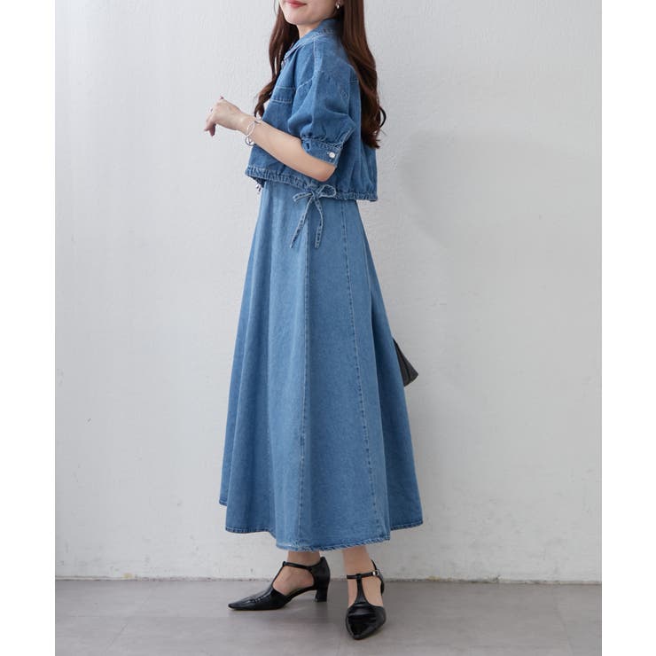 【セットアイテム】デニム5分袖ブルゾン+キャミワンピース | RMAF　NICE CLAUP / OLIVE des OLIVE | 詳細画像4 