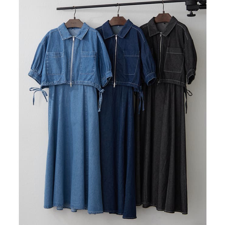 【セットアイテム】デニム5分袖ブルゾン+キャミワンピース | RMAF　NICE CLAUP / OLIVE des OLIVE | 詳細画像23 