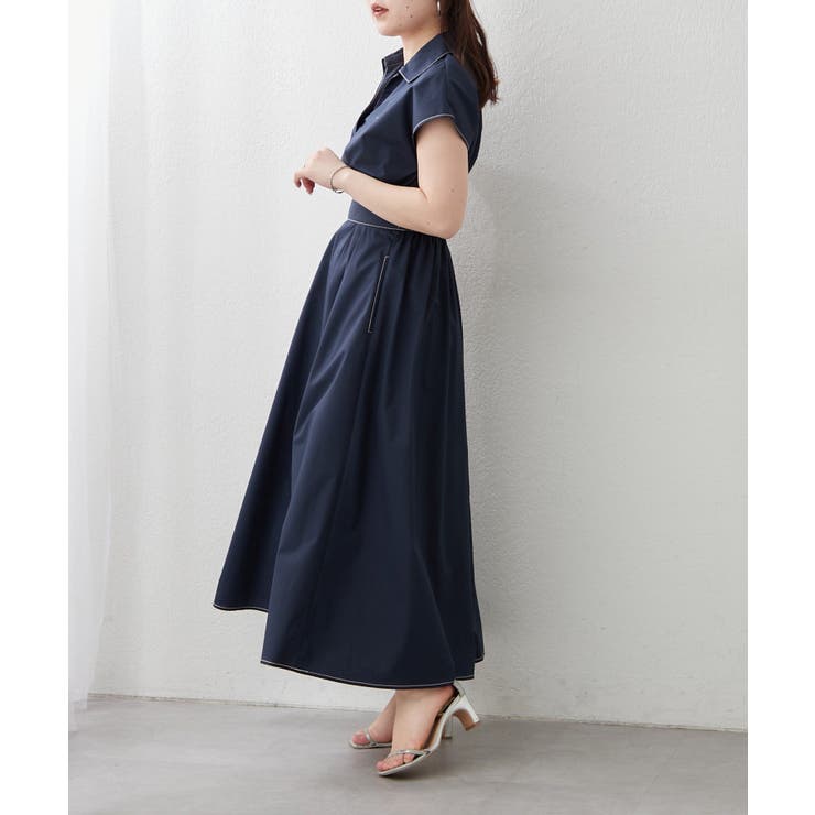 スキッパーフレンチスリーブワンピース | RMAF　NICE CLAUP / OLIVE des OLIVE | 詳細画像9 