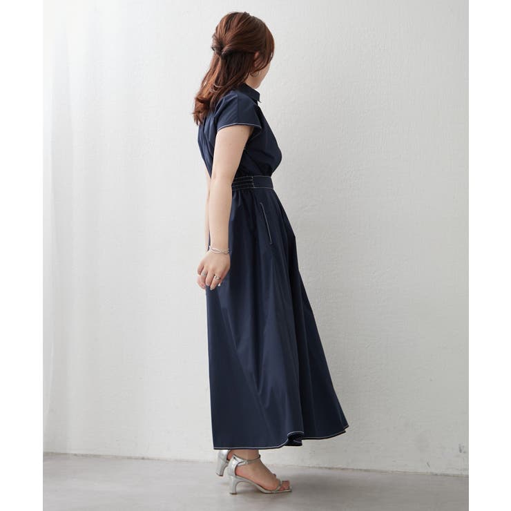 スキッパーフレンチスリーブワンピース | RMAF　NICE CLAUP / OLIVE des OLIVE | 詳細画像10 