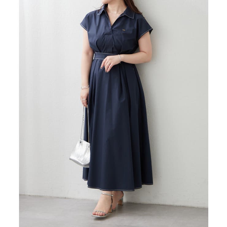 スキッパーフレンチスリーブワンピース | RMAF　NICE CLAUP / OLIVE des OLIVE | 詳細画像11 