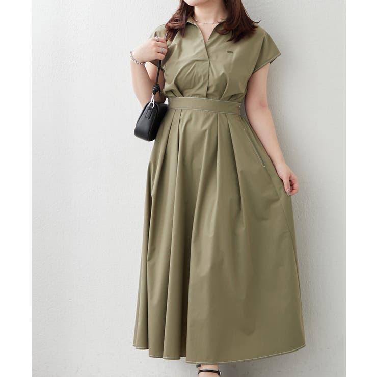 スキッパーフレンチスリーブワンピース | RMAF　NICE CLAUP / OLIVE des OLIVE | 詳細画像13 