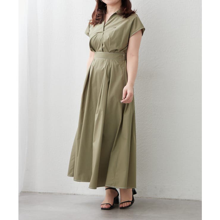 スキッパーフレンチスリーブワンピース | RMAF　NICE CLAUP / OLIVE des OLIVE | 詳細画像17 