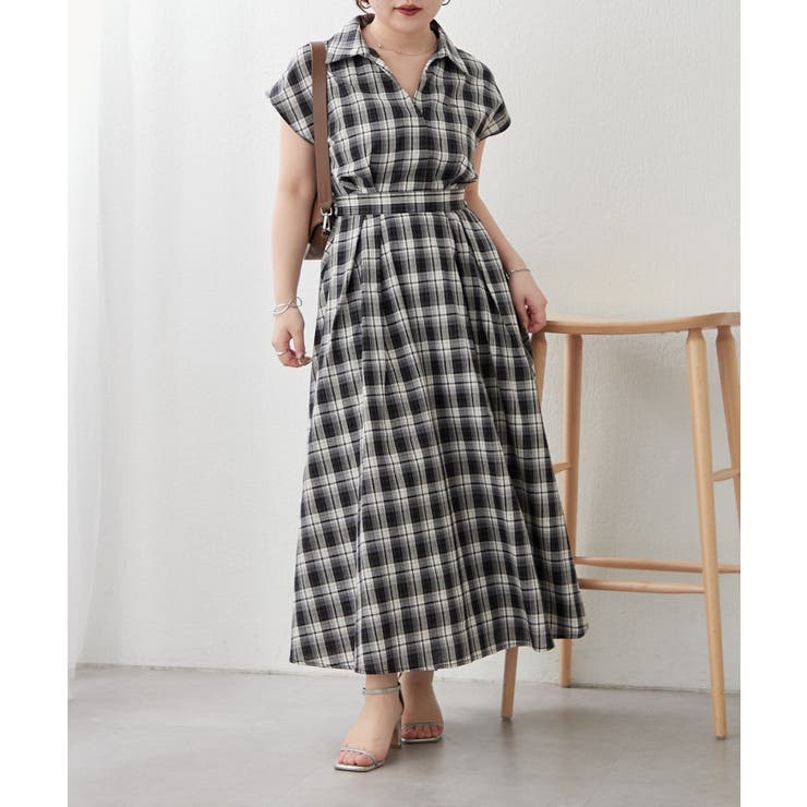 スキッパーフレンチスリーブワンピース | RMAF　NICE CLAUP / OLIVE des OLIVE | 詳細画像20 