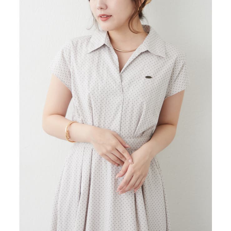 【美シルエット】スキッパーフレンチスリーブワンピース | RMAF　NICE CLAUP / OLIVE des OLIVE | 詳細画像25 