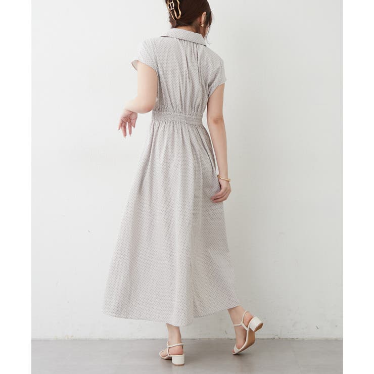 【美シルエット】スキッパーフレンチスリーブワンピース | RMAF　NICE CLAUP / OLIVE des OLIVE | 詳細画像30 