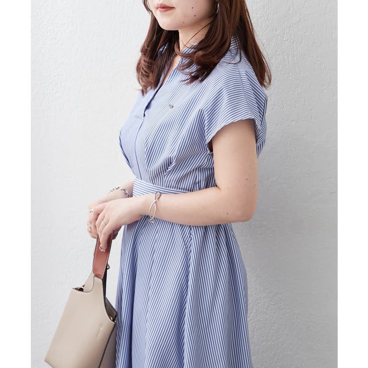 スキッパーフレンチスリーブワンピース | RMAF　NICE CLAUP / OLIVE des OLIVE | 詳細画像4 