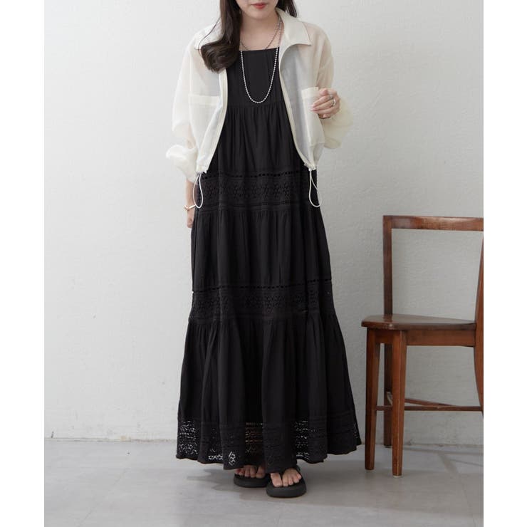 レース切替キャミワンピース[品番：OLOW0018112]｜RMAF NICE CLAUP