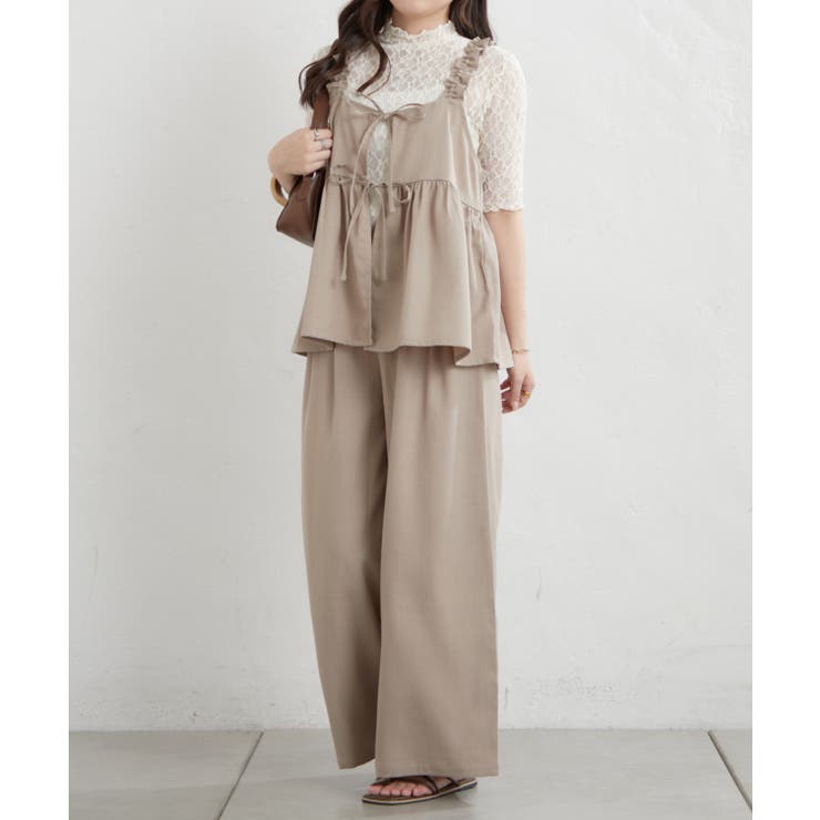【セットアップ】リボンキャミ×ワイドパンツ | RMAF　NICE CLAUP / OLIVE des OLIVE | 詳細画像8 