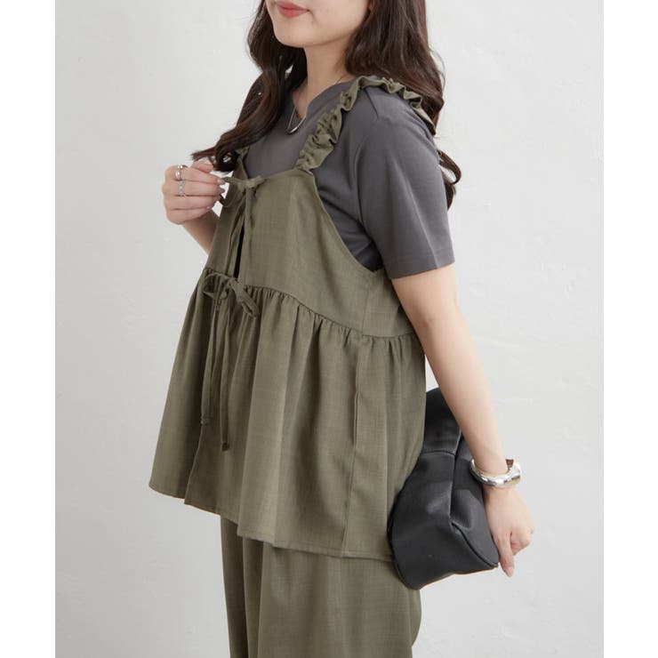 【セットアップ】リボンキャミ×ワイドパンツ | RMAF　NICE CLAUP / OLIVE des OLIVE | 詳細画像13 