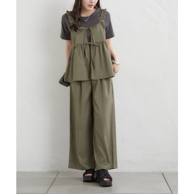 【セットアップ】リボンキャミ×ワイドパンツ | RMAF　NICE CLAUP / OLIVE des OLIVE | 詳細画像15 