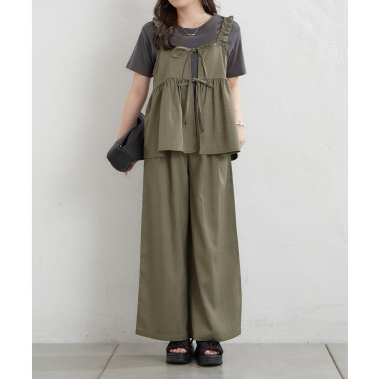 【セットアップ】リボンキャミ×ワイドパンツ | RMAF　NICE CLAUP / OLIVE des OLIVE | 詳細画像16 