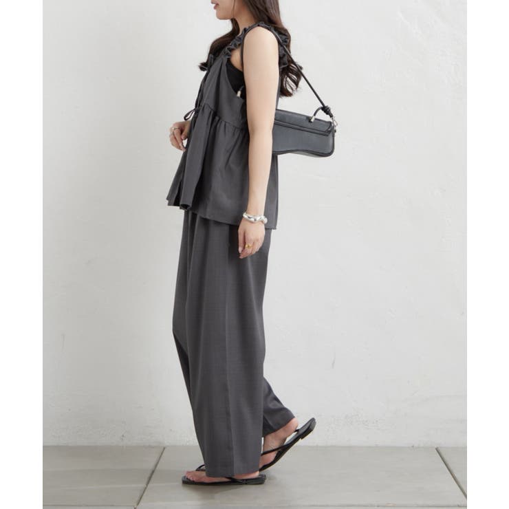 【セットアップ】リボンキャミ×ワイドパンツ | RMAF　NICE CLAUP / OLIVE des OLIVE | 詳細画像4 