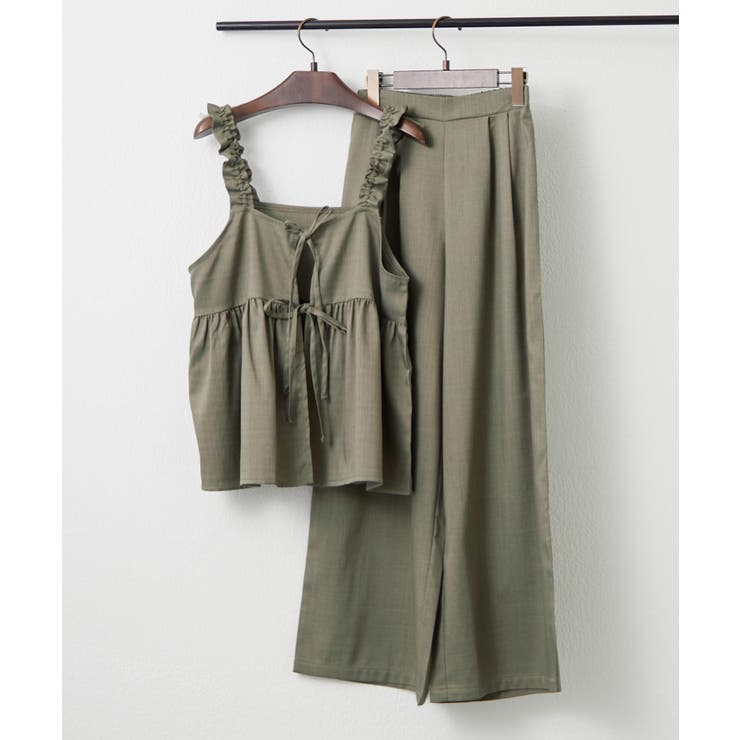 【セットアップ】リボンキャミ×ワイドパンツ | RMAF　NICE CLAUP / OLIVE des OLIVE | 詳細画像32 