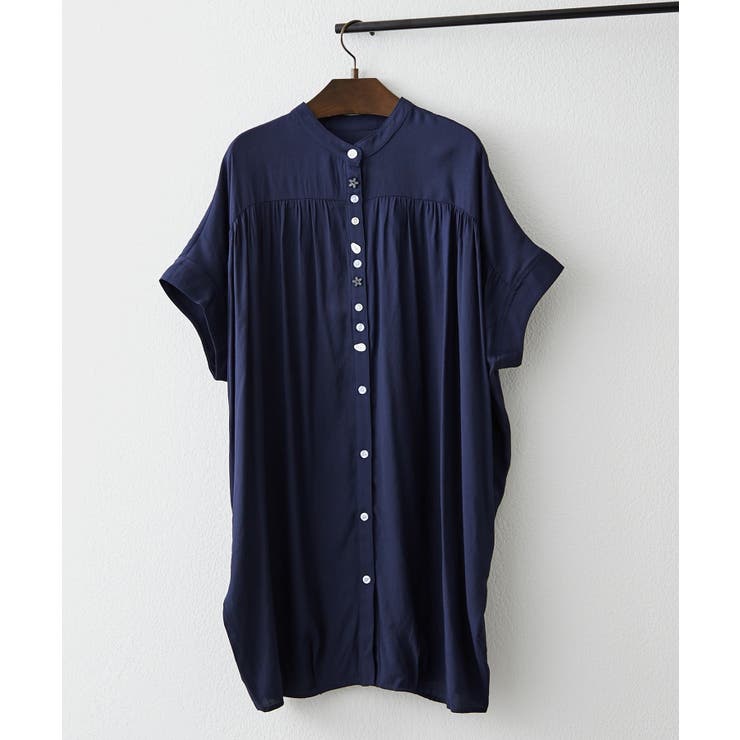 ネイビー | 色々釦チュニックワンピース | RMAF　NICE CLAUP / OLIVE des OLIVE