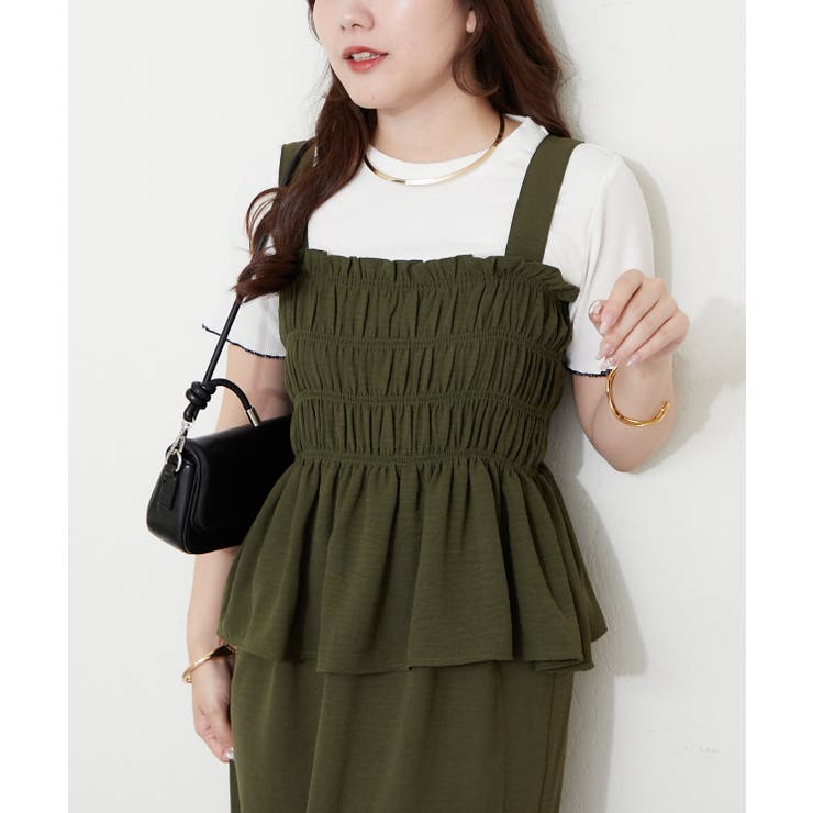 カーキ | 【セットアイテム】コーディネートワンピース+テレコT | RMAF　NICE CLAUP / OLIVE des OLIVE