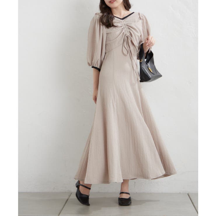 【Web限定】配色カットジャガードアンサンブル | NICE CLAUP / OLIVE des OLIVE　OUTLET | 詳細画像1 