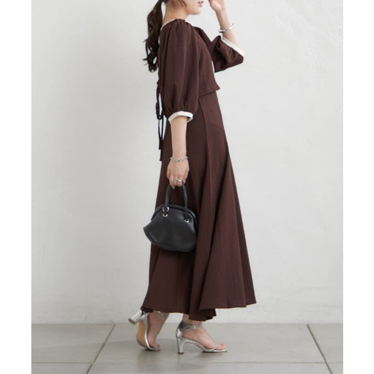 【Web限定】配色カットジャガードアンサンブル | NICE CLAUP / OLIVE des OLIVE　OUTLET | 詳細画像3 