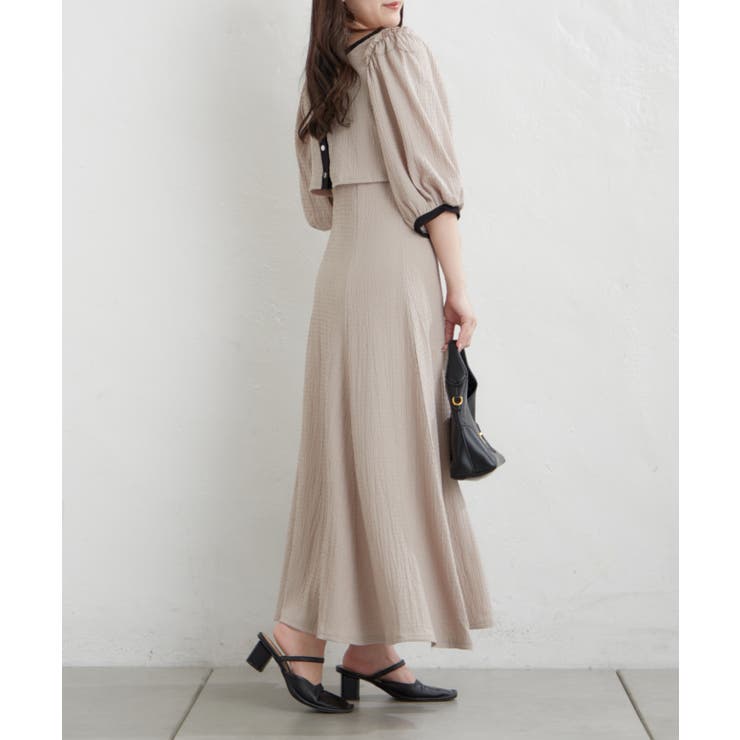 【Web限定】配色カットジャガードアンサンブル | NICE CLAUP / OLIVE des OLIVE　OUTLET | 詳細画像2 