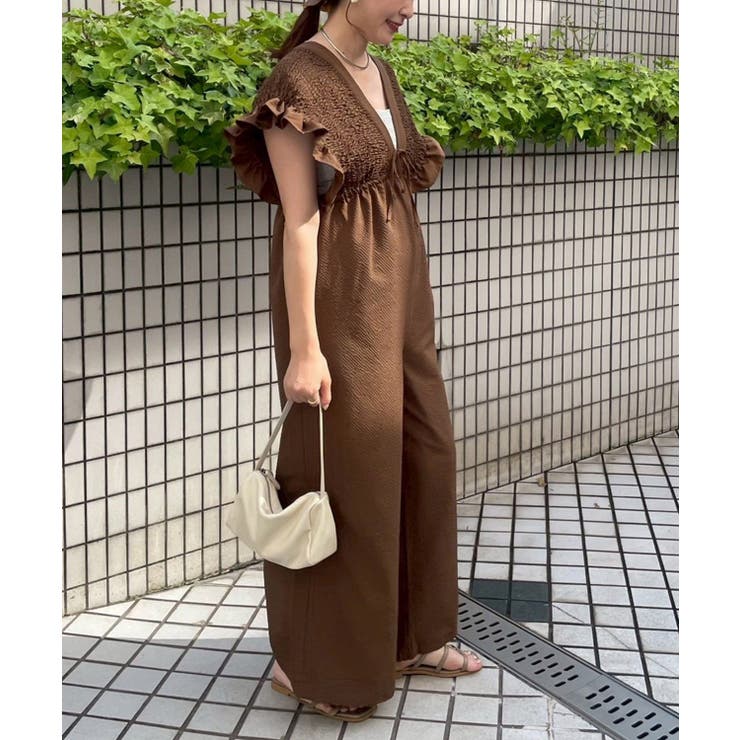 シャーリングフリルロンパース | RMAF　NICE CLAUP / OLIVE des OLIVE | 詳細画像4 