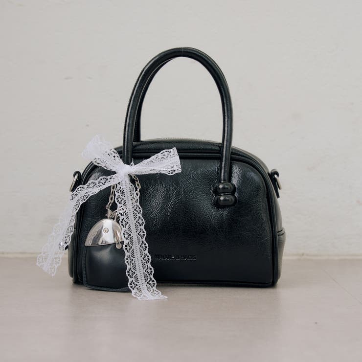 ブラック | レースリボン×チャームショルダー | RMAF　NICE CLAUP / OLIVE des OLIVE