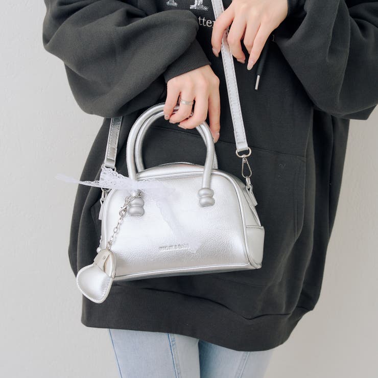 シルバー | レースリボン×チャームショルダー | RMAF　NICE CLAUP / OLIVE des OLIVE