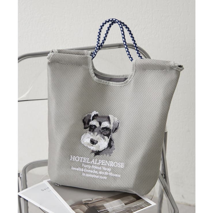 グレー | メッシュ刺繍コードトート | RMAF　NICE CLAUP / OLIVE des OLIVE