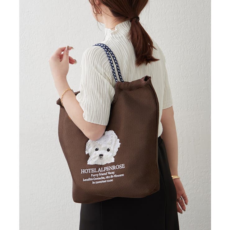 メッシュ刺繍コードトート | RMAF　NICE CLAUP / OLIVE des OLIVE | 詳細画像4 