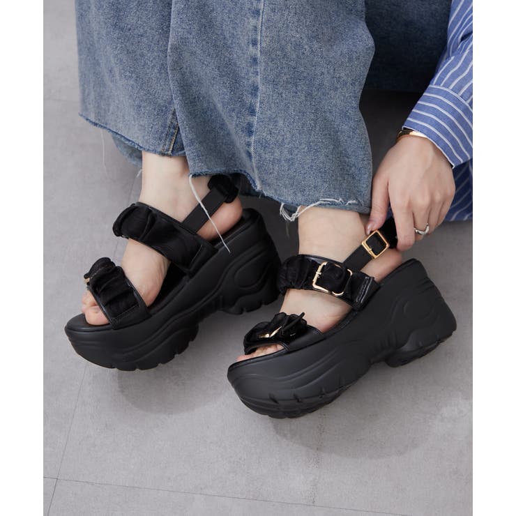 ブラック | 【ボリュームソールなのに軽い！】オーガンスポサン | RMAF　NICE CLAUP / OLIVE des OLIVE