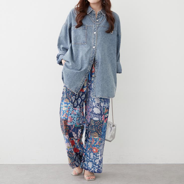 【nane】さらっと快適 インド綿 パッチワークパンツ | RMAF　NICE CLAUP / OLIVE des OLIVE | 詳細画像8 