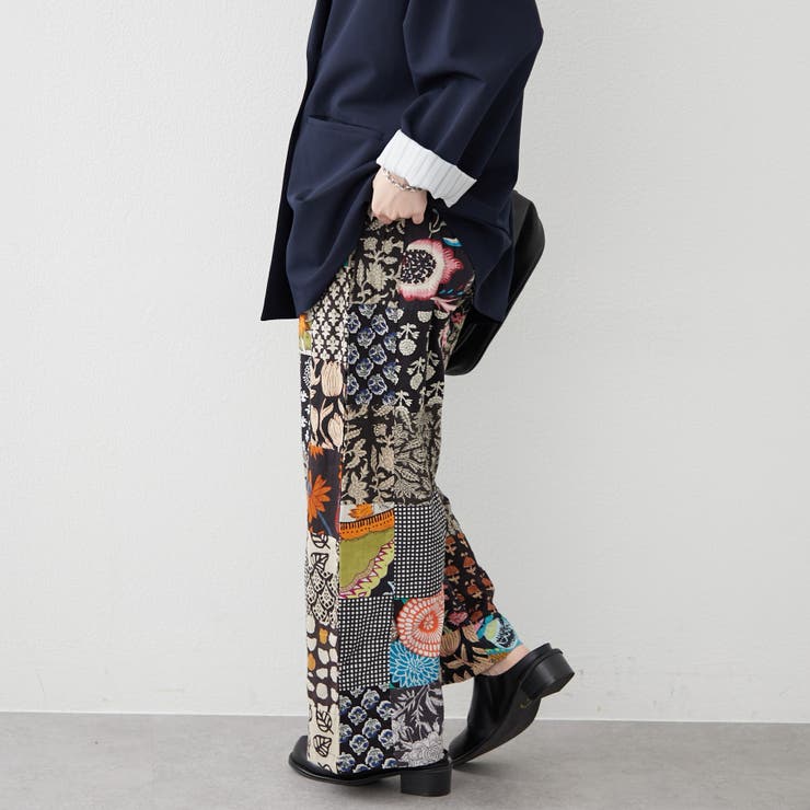 【nane】さらっと快適 インド綿 パッチワークパンツ | RMAF　NICE CLAUP / OLIVE des OLIVE | 詳細画像12 