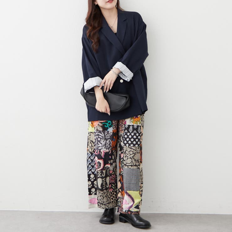 【nane】さらっと快適 インド綿 パッチワークパンツ | RMAF　NICE CLAUP / OLIVE des OLIVE | 詳細画像17 