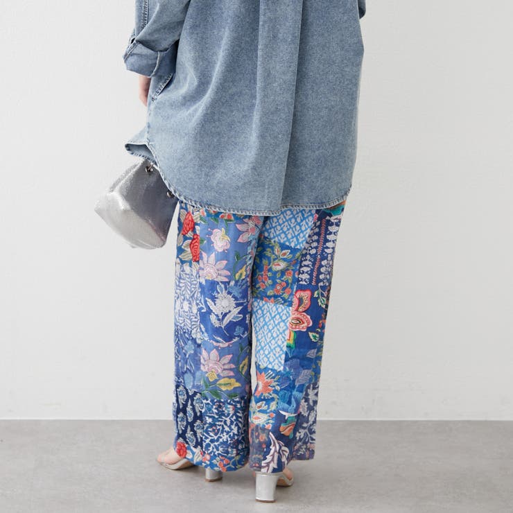 【nane】さらっと快適 インド綿 パッチワークパンツ | RMAF　NICE CLAUP / OLIVE des OLIVE | 詳細画像5 