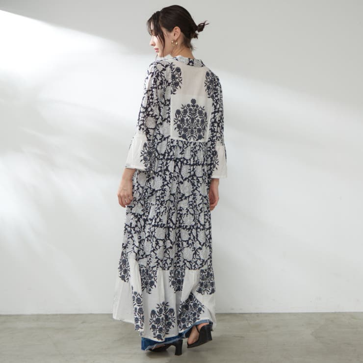 【nane】インド綿 総柄ワンピース | RMAF　NICE CLAUP / OLIVE des OLIVE | 詳細画像9 
