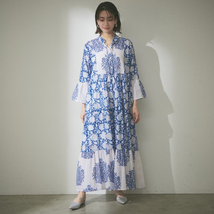 【nane】インド綿 総柄ワンピース | RMAF　NICE CLAUP / OLIVE des OLIVE | 詳細画像14 