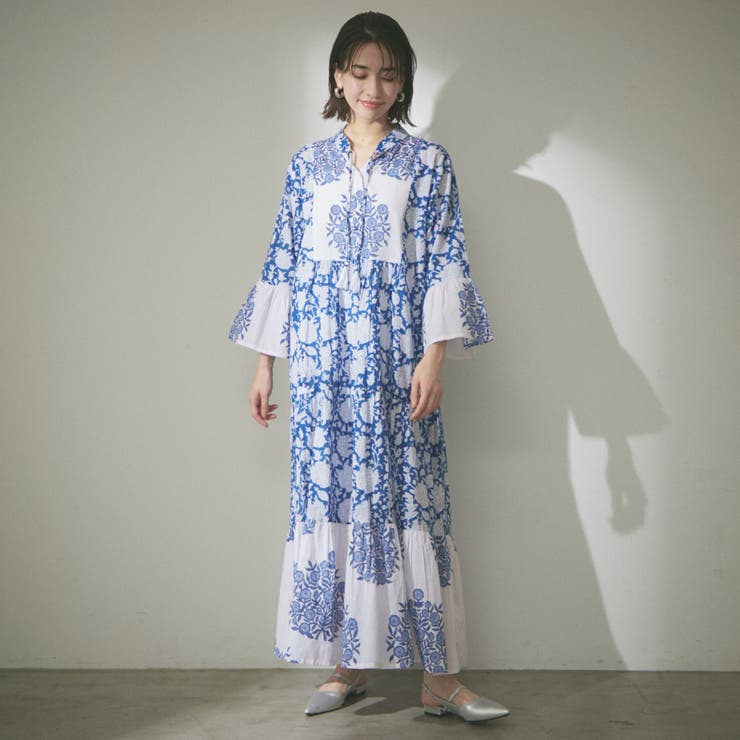 【nane】インド綿 総柄ワンピース | RMAF　NICE CLAUP / OLIVE des OLIVE | 詳細画像15 