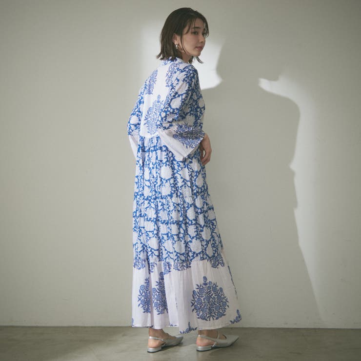 【nane】インド綿 総柄ワンピース | RMAF　NICE CLAUP / OLIVE des OLIVE | 詳細画像16 