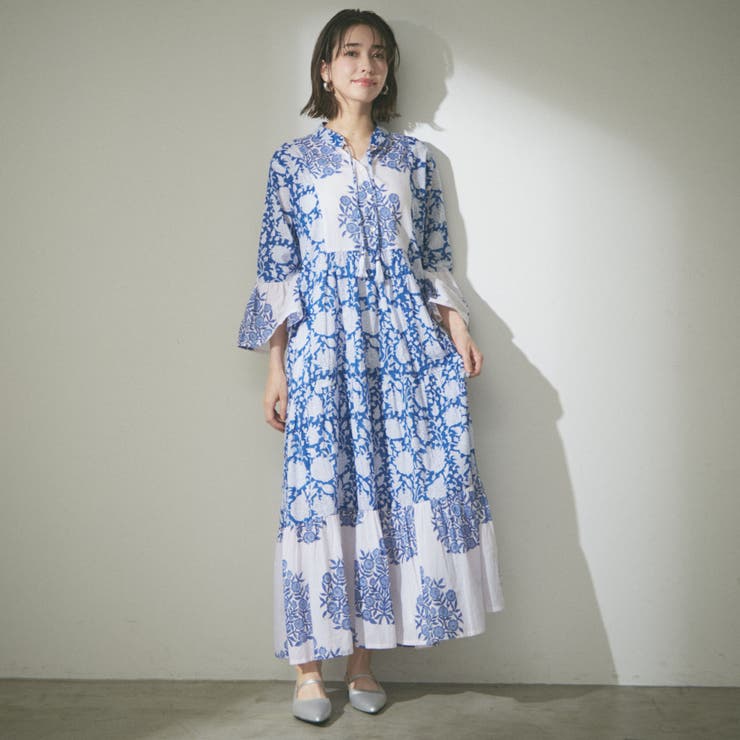 【nane】インド綿 総柄ワンピース | RMAF　NICE CLAUP / OLIVE des OLIVE | 詳細画像20 