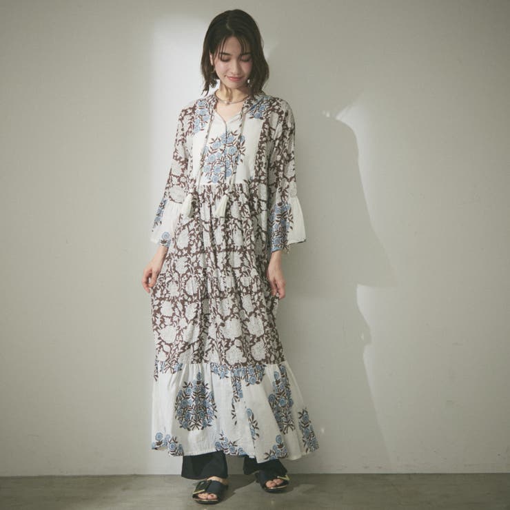 【nane】インド綿 総柄ワンピース | RMAF　NICE CLAUP / OLIVE des OLIVE | 詳細画像29 