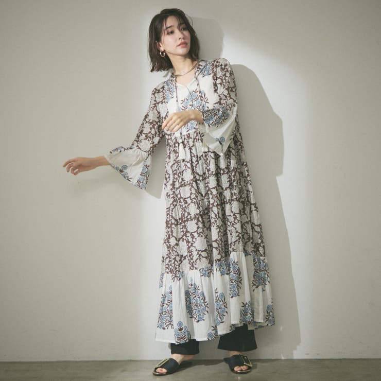 【nane】インド綿 総柄ワンピース | RMAF　NICE CLAUP / OLIVE des OLIVE | 詳細画像30 