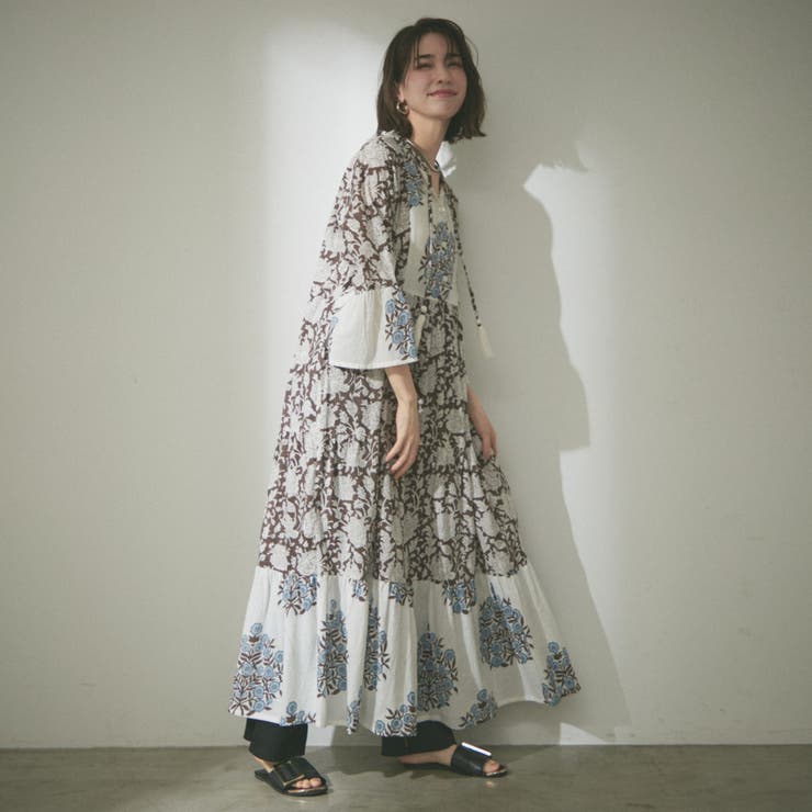 【nane】インド綿 総柄ワンピース | RMAF　NICE CLAUP / OLIVE des OLIVE | 詳細画像31 