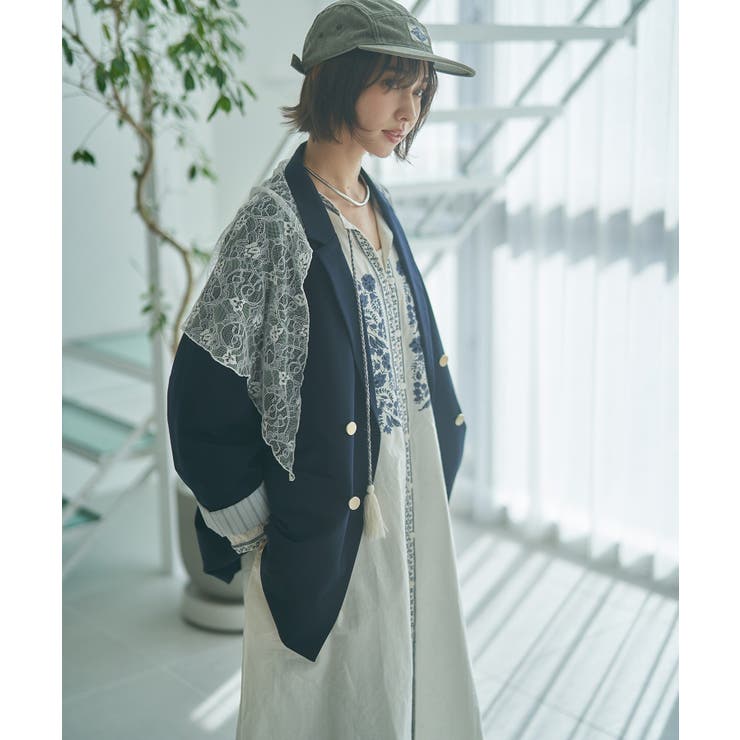 【nane】刺繍前あきワンピース | RMAF　NICE CLAUP / OLIVE des OLIVE | 詳細画像12 