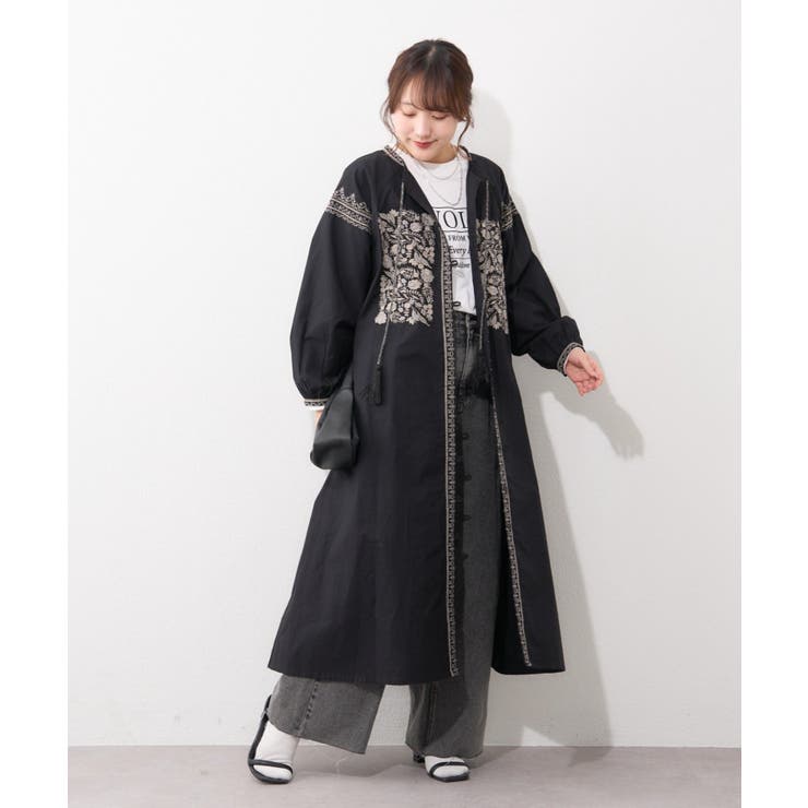 【nane】刺繍前あきワンピース | RMAF　NICE CLAUP / OLIVE des OLIVE | 詳細画像23 