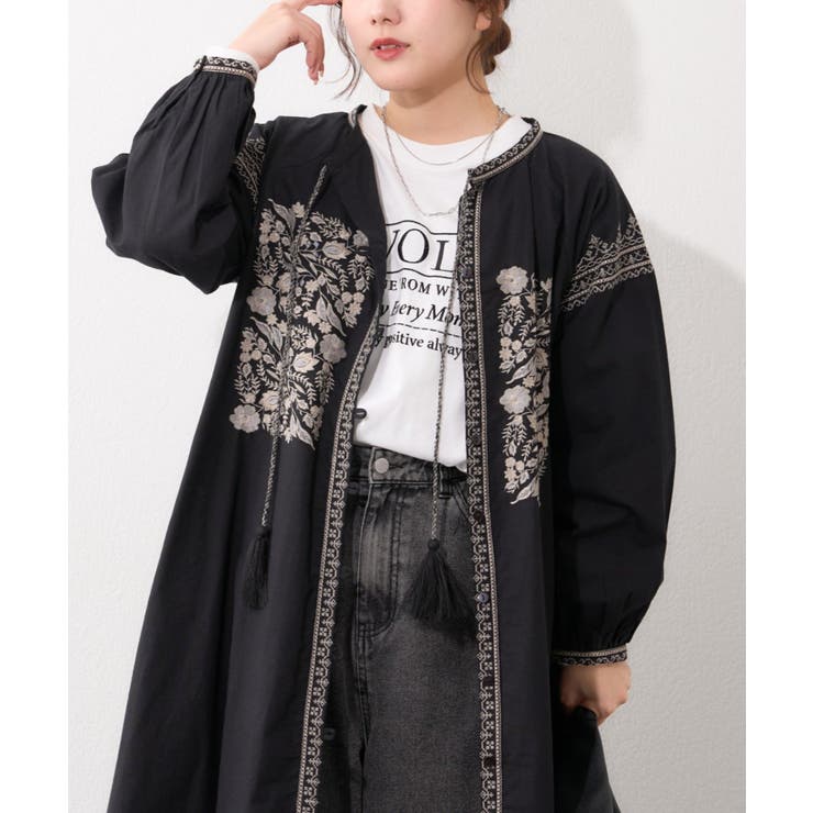 【nane】刺繍前あきワンピース | RMAF　NICE CLAUP / OLIVE des OLIVE | 詳細画像25 