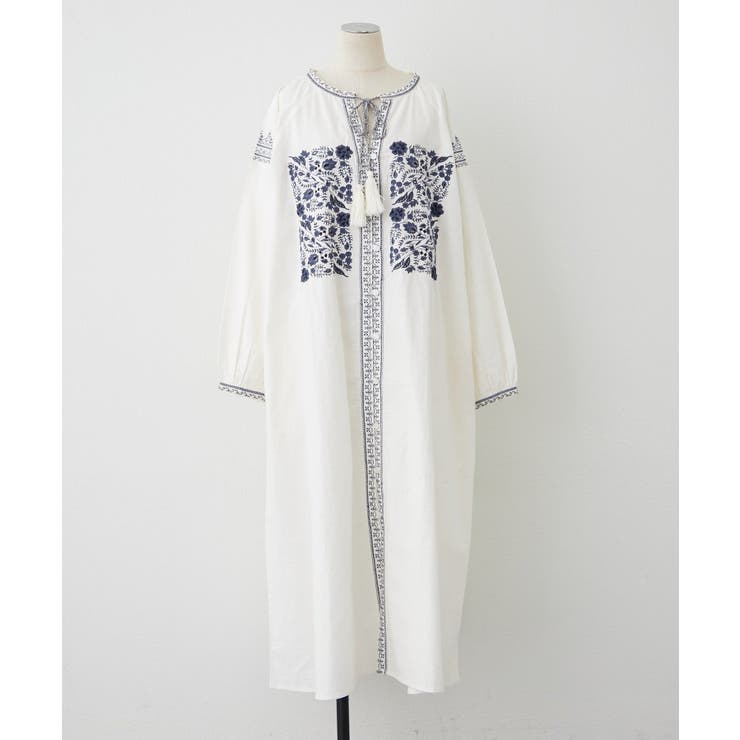 【nane】刺繍前あきワンピース | RMAF　NICE CLAUP / OLIVE des OLIVE | 詳細画像27 