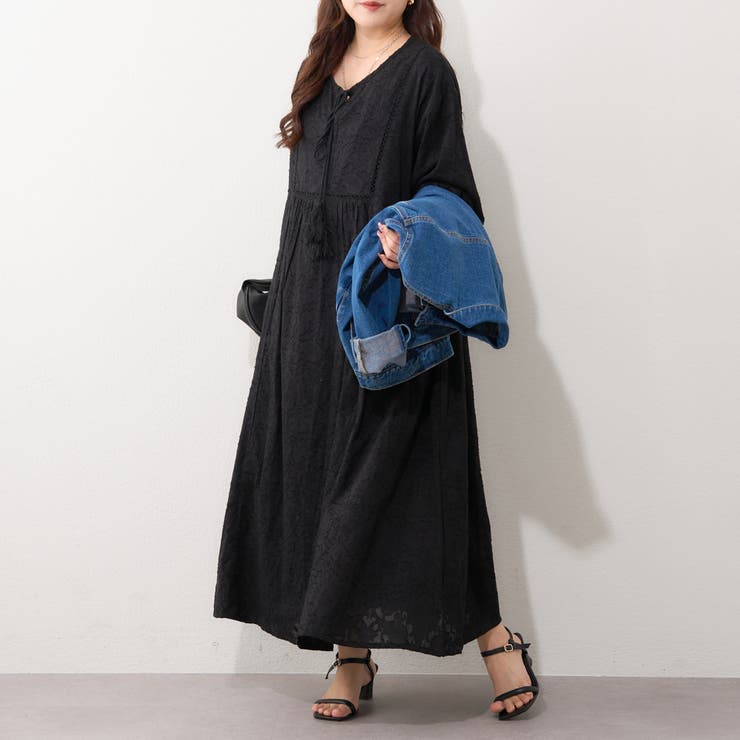 【nane】インド綿 ジャガードレースワンピース | RMAF　NICE CLAUP / OLIVE des OLIVE | 詳細画像14 