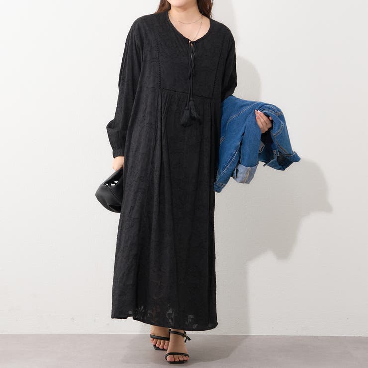 【nane】インド綿 ジャガードレースワンピース | RMAF　NICE CLAUP / OLIVE des OLIVE | 詳細画像15 