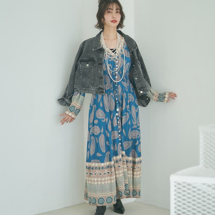 【nane】エスニック柄ワンピース | RMAF　NICE CLAUP / OLIVE des OLIVE | 詳細画像9 