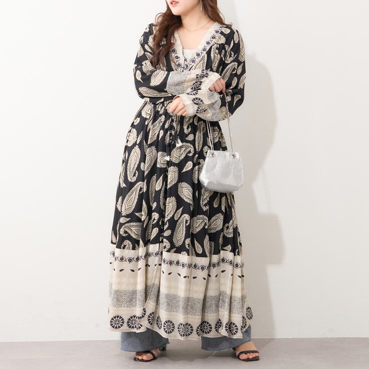 【nane】エスニック柄ワンピース | RMAF　NICE CLAUP / OLIVE des OLIVE | 詳細画像16 