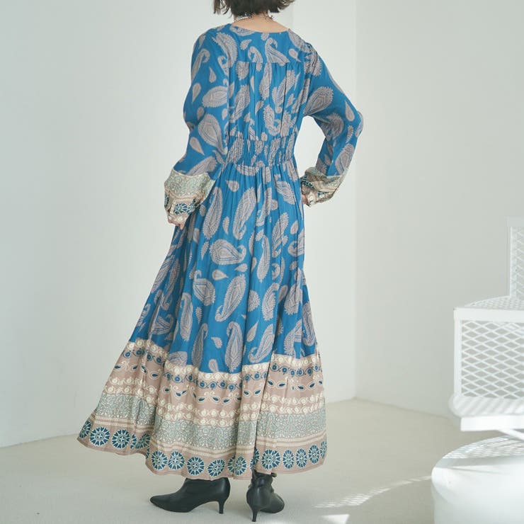 【nane】エスニック柄ワンピース | RMAF　NICE CLAUP / OLIVE des OLIVE | 詳細画像4 